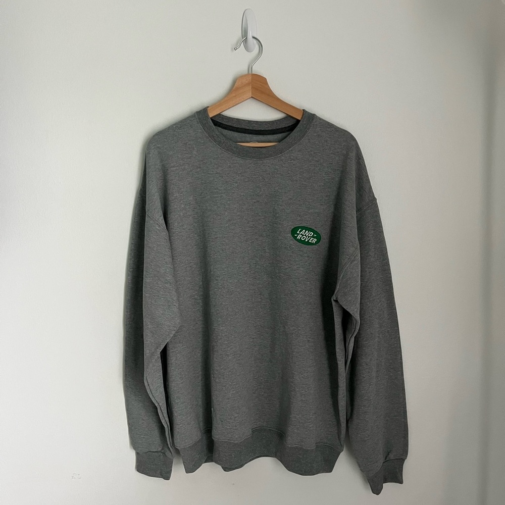 Grey Green Land Rover Range Rover Automobile Cars Luxury Embroidery Crewneck